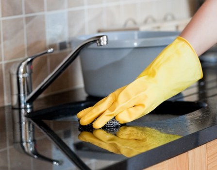 Professional office cleaning in Bow with a tidy modern workspace
