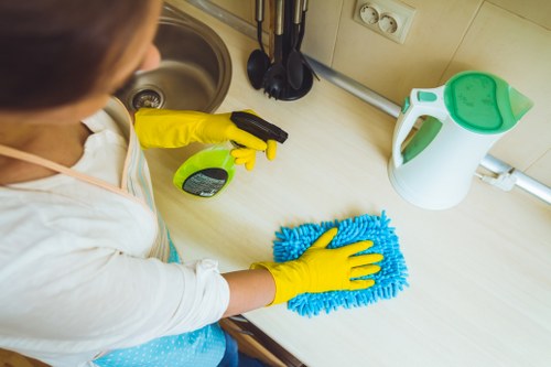 Final clean after renovation in Bow with spotless floors and bright surfaces
