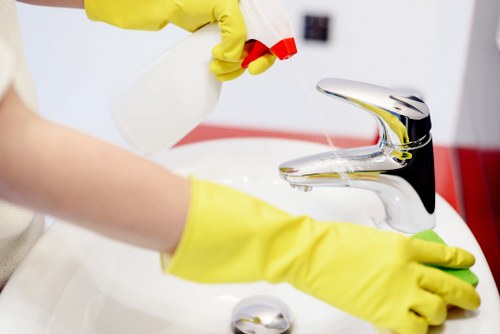 Deep carpet cleaning equipment removing dirt from carpet fibres in Bow