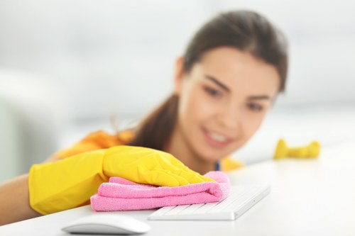 Deep upholstery cleaning removing dirt from a fabric sofa
