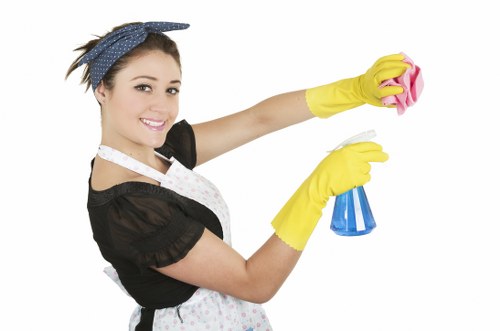After builders cleaning service in Bow preparing a newly finished interior
